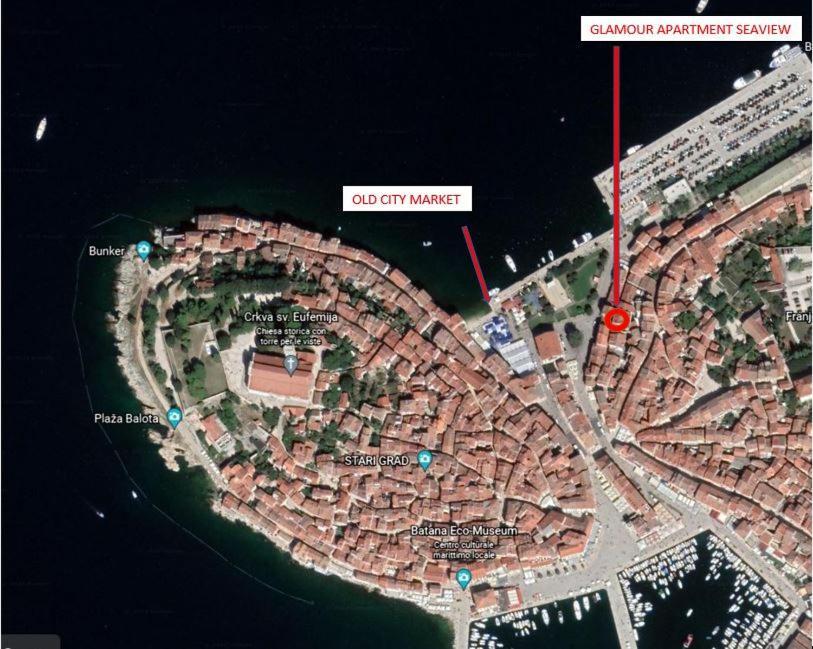 Glamour Apartment Sea View Rovinj Bagian luar foto